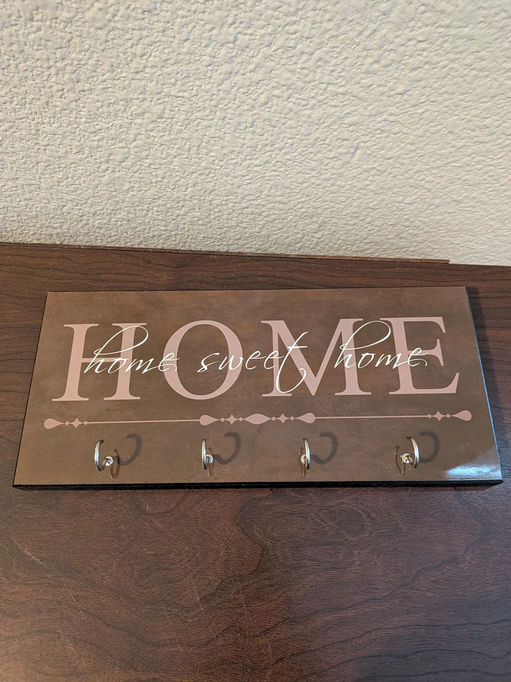 Home Sweet Home Wall Hook in Brown